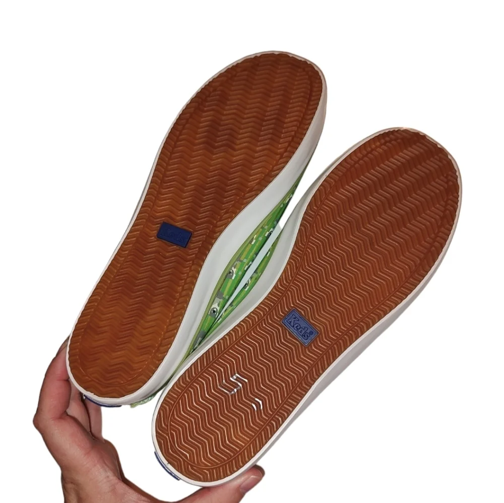 Keds x Eleanor Lime Green Satin Flats with Koalas